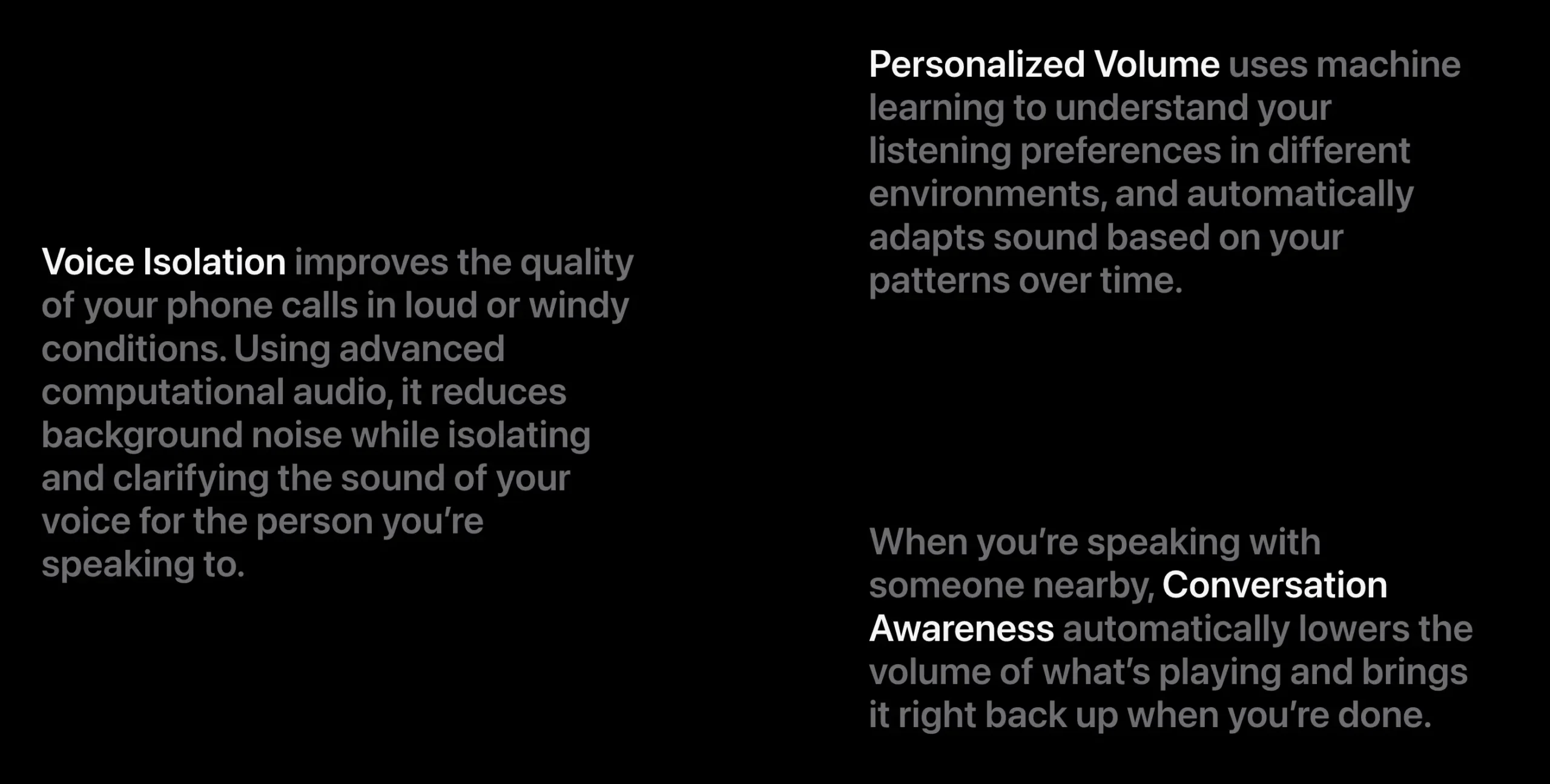 Apple airpods core features