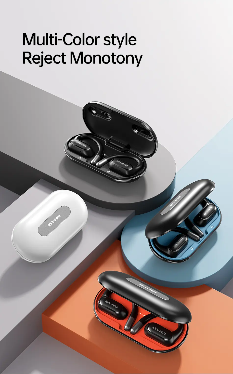 Awei OWS T93 Open Bluetooth Headset multi colors