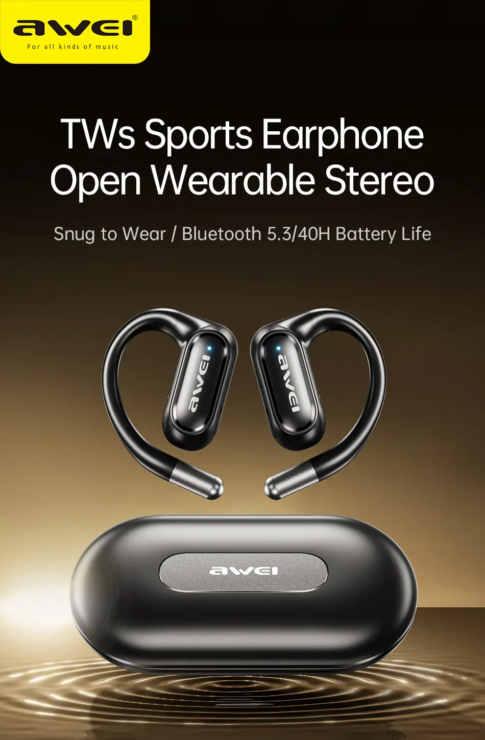 Awei OWS T93 Open Bluetooth Headset specs
