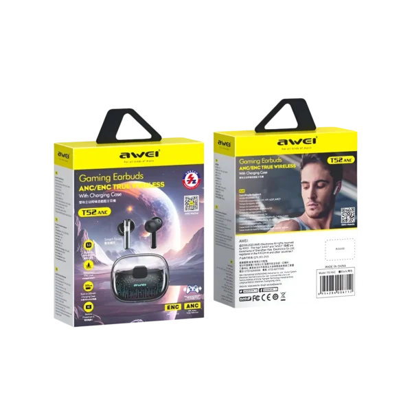 Awei T52 ANC Wireless Earbuds packaging