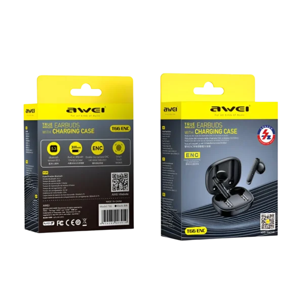 Awei T66 ENC Earbuds - Image 4