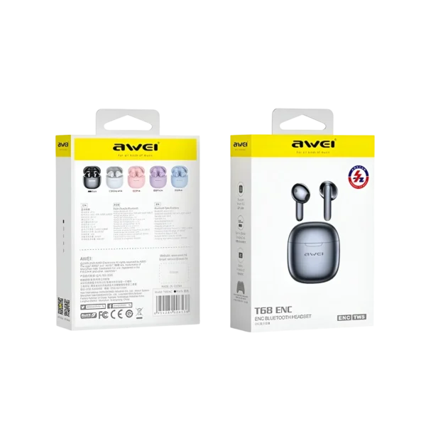 Awei T68 ENC Bluetooth Headset - Image 3