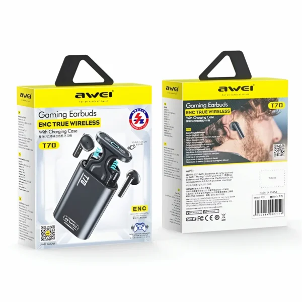 Awei T70 ENC Earbuds box package