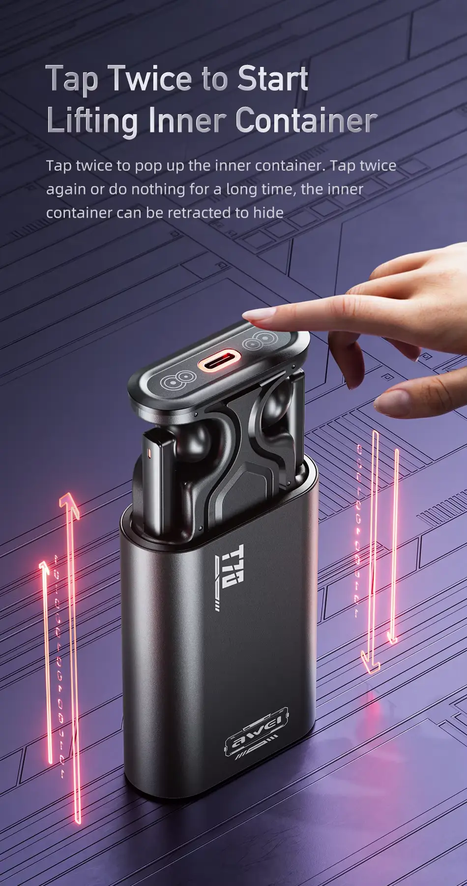 Awei T70 Earbuds machanasim