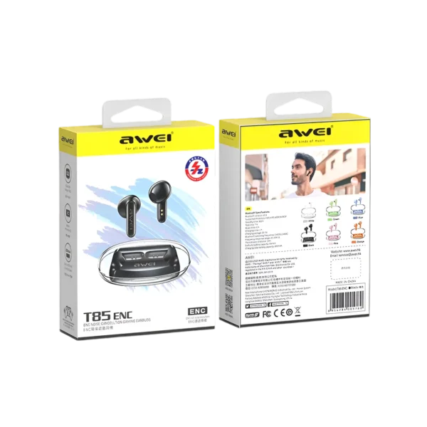 Awei T85 ENC TWS Earbuds packaging