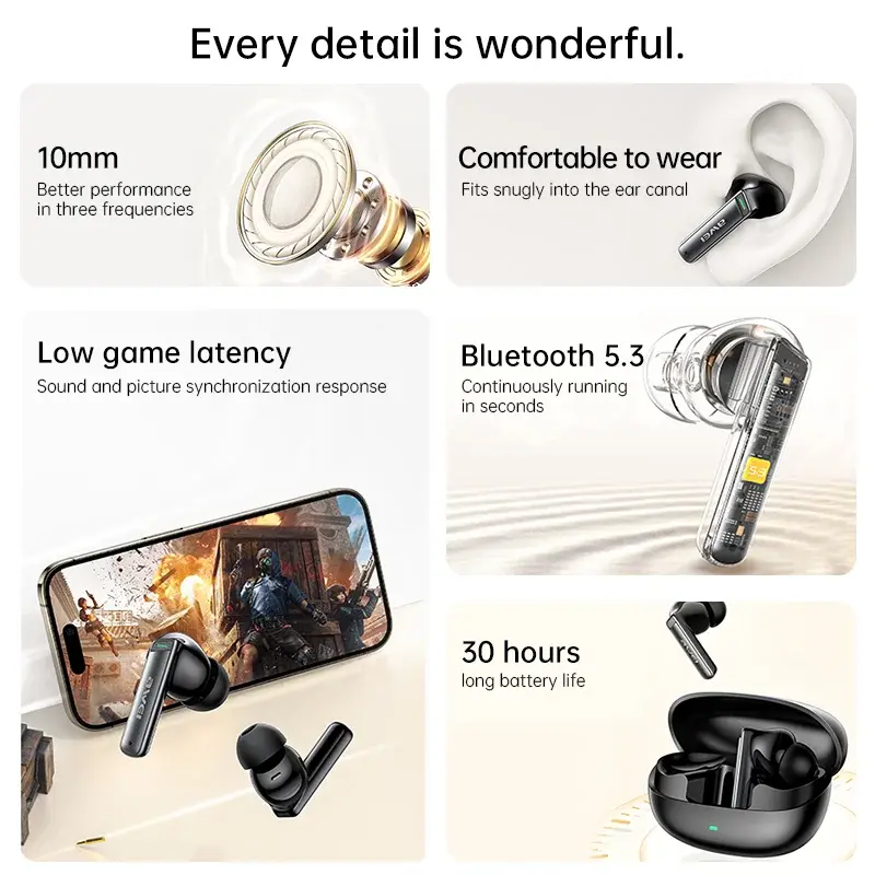 Awei T88 Earbuds core features