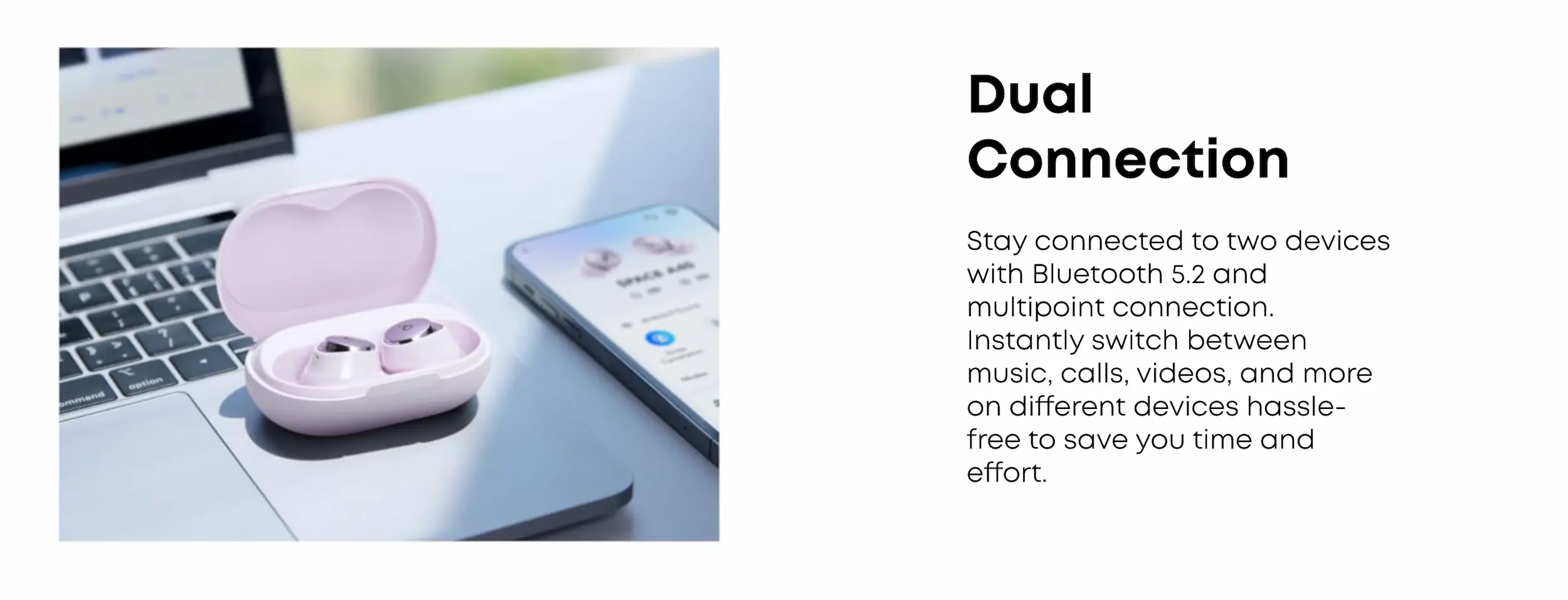 Soundcore Space A40 ANC Earbuds dual connection