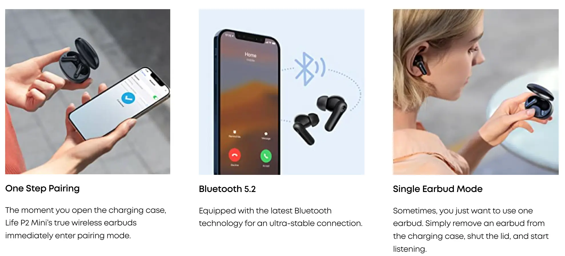 Anker Soundcore P2 Mini Earbuds easy to use