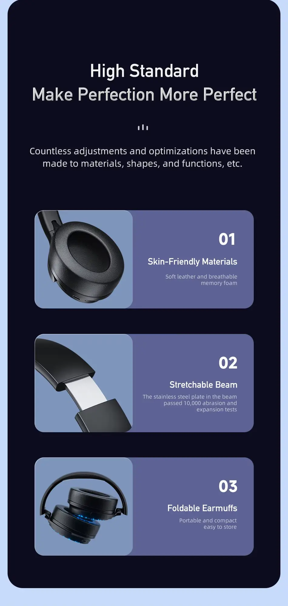 Awei A780 Pro Headphone foldable design