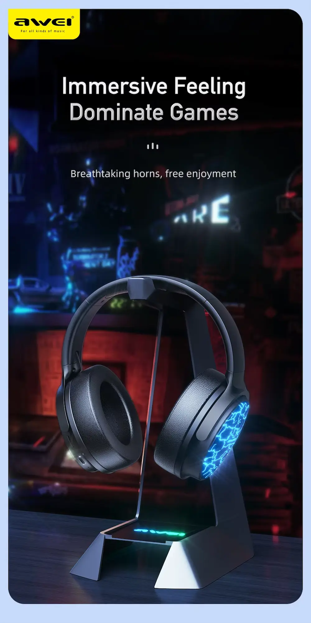Awei A780 Pro Headphone with immersive sound