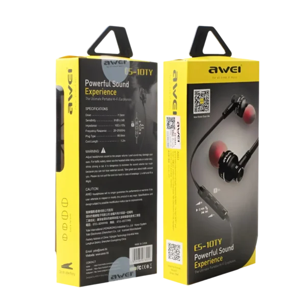 Awei ES-10TY In-Ear Wired Earphone box