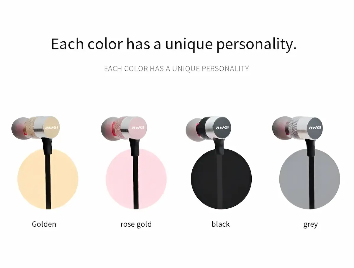 Awei ES-20TY Bass Sound Earphone avail in multi colors