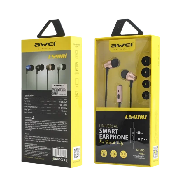 Awei ES-910i Earphones box-airpodsmy