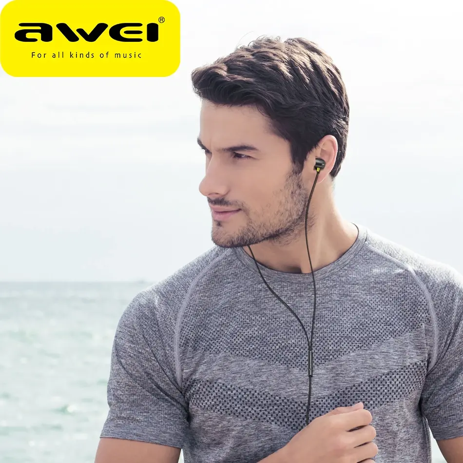 Awei L5 3 Bass Stereo Wired Earphones stylish design