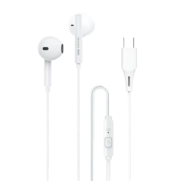 Awei PC-1T Type-C Wired Earphone white