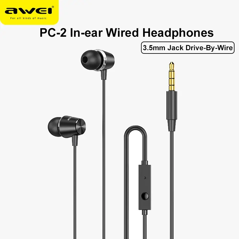 Awei PC-2 Metal Wired Earphones buy in Malaysia