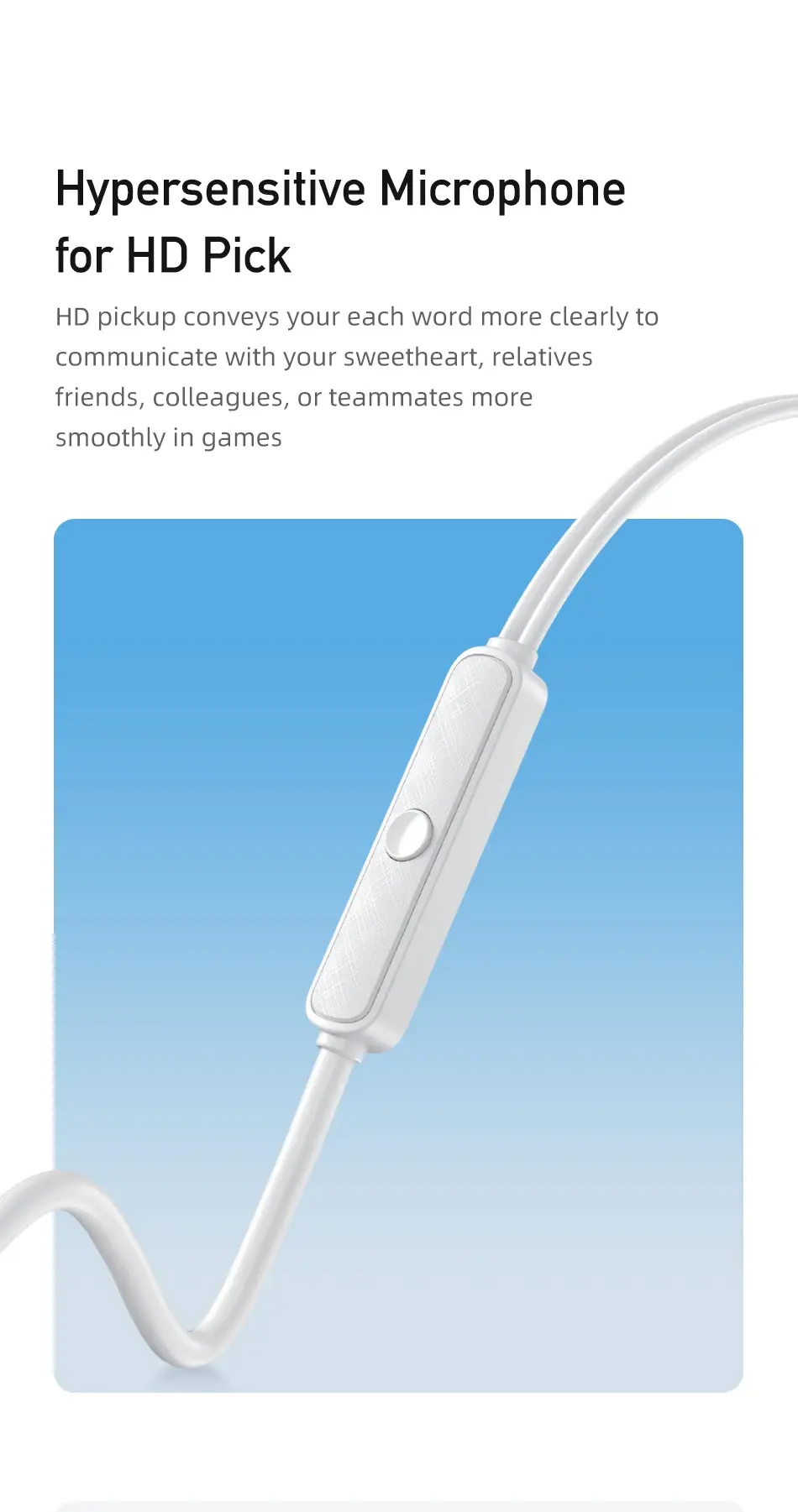 Awei PC-6T Type-C Wired Earphones with hd mic