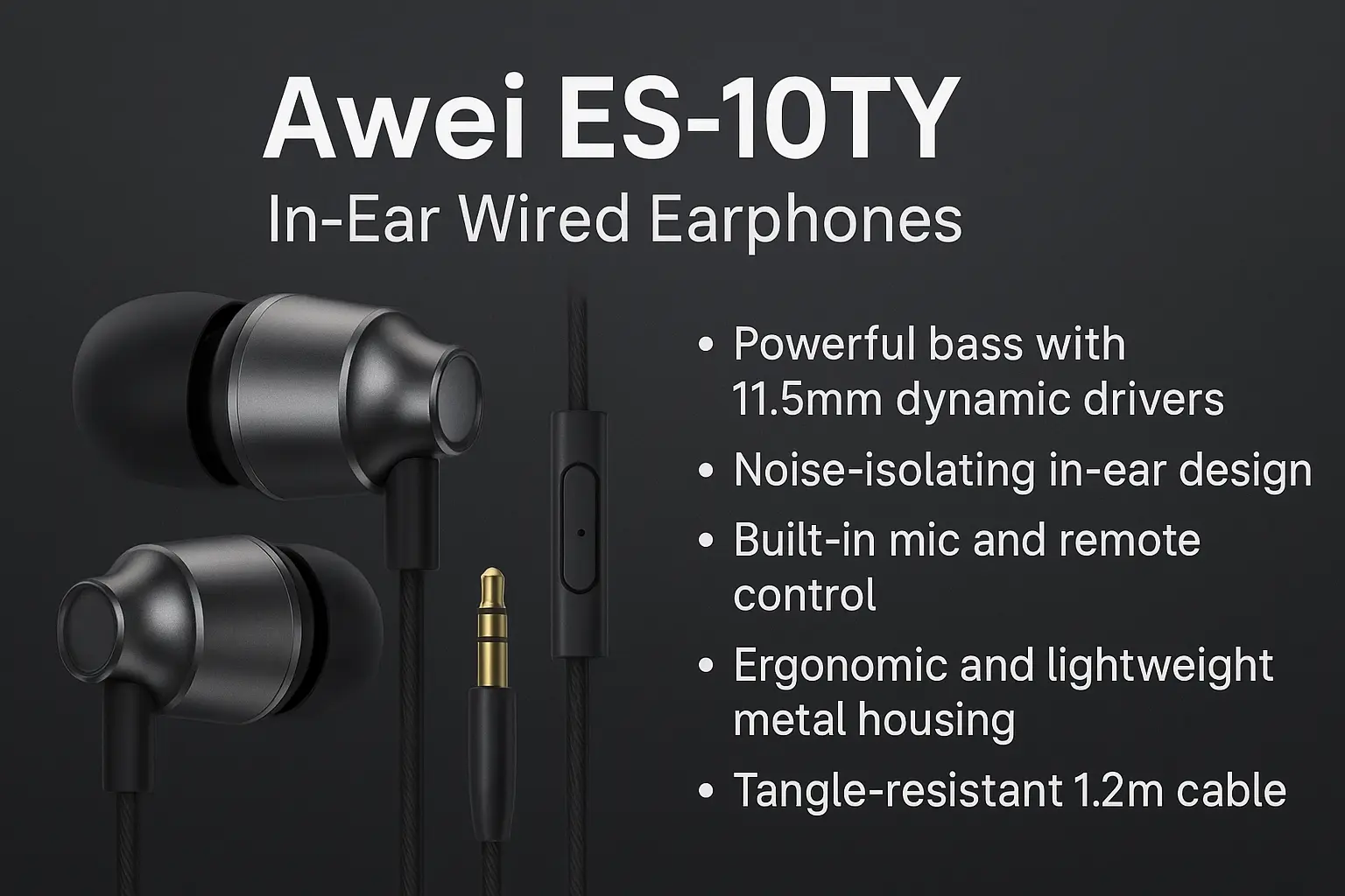Awei PC-7 Wired Music Earphones Features