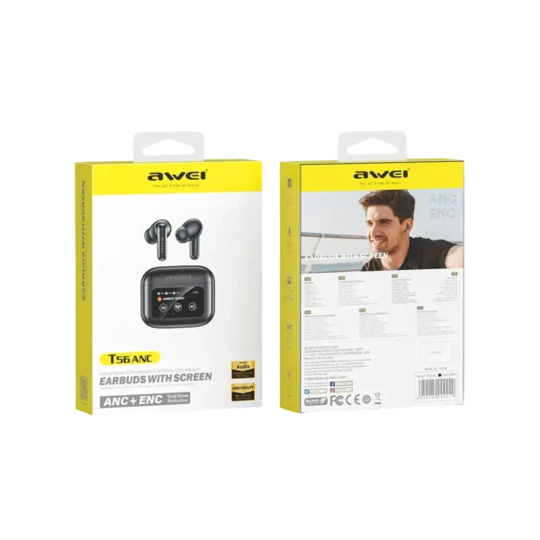 Awei T56 Earbuds with Touch Screen - Image 3
