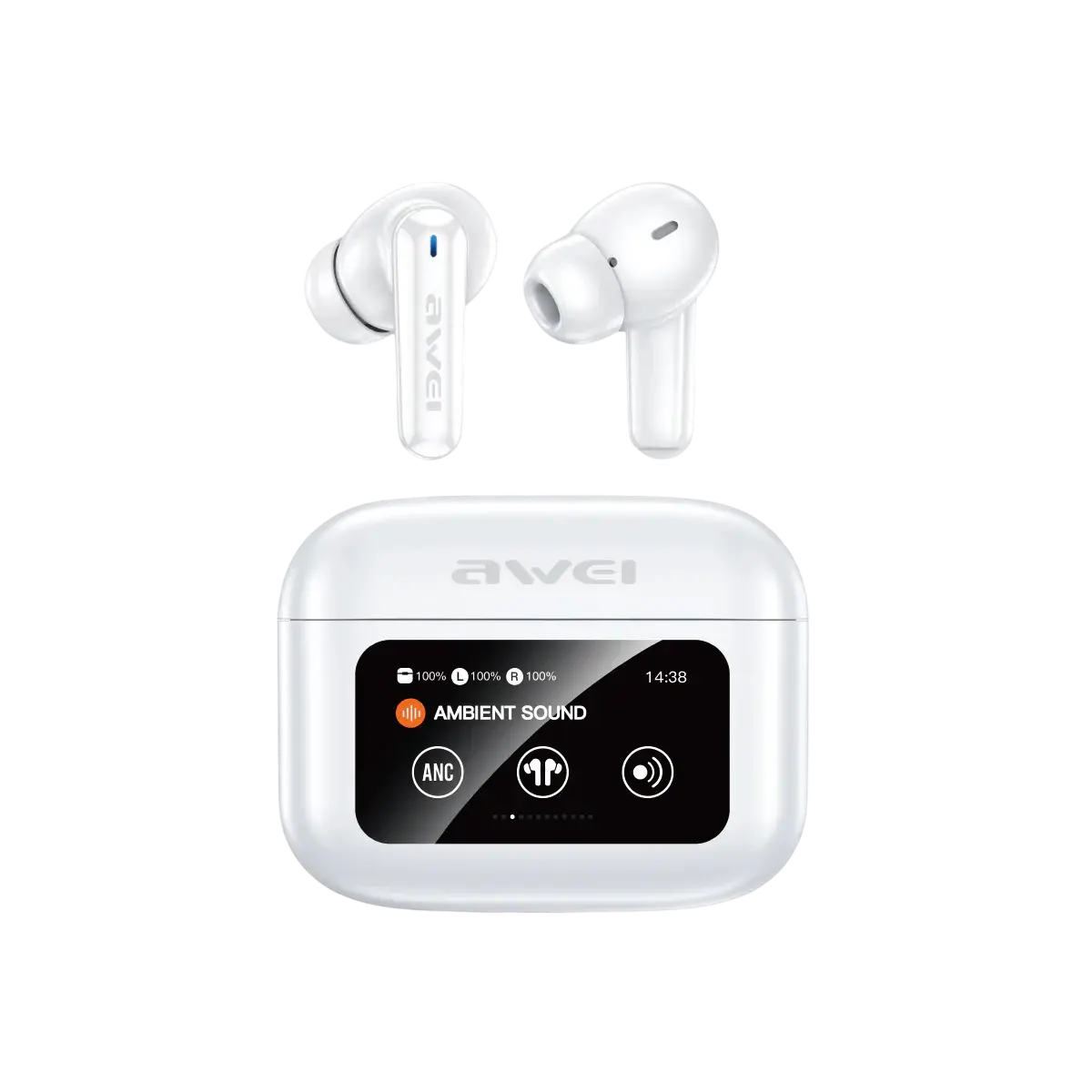 Awei T56 ANC Touch Screen Earbuds white
