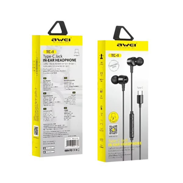 Awei TC-1 Type-c Wired Earphone box