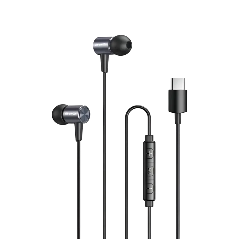 Awei TC-2 Type C Wired Earphones in black