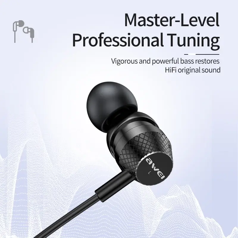 Awei TC-5 USB Type C Wired Earphone with hq sound