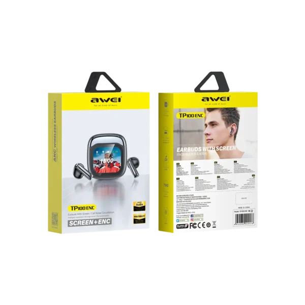 Awei TP100 Earbuds with Touch Screen - Image 3