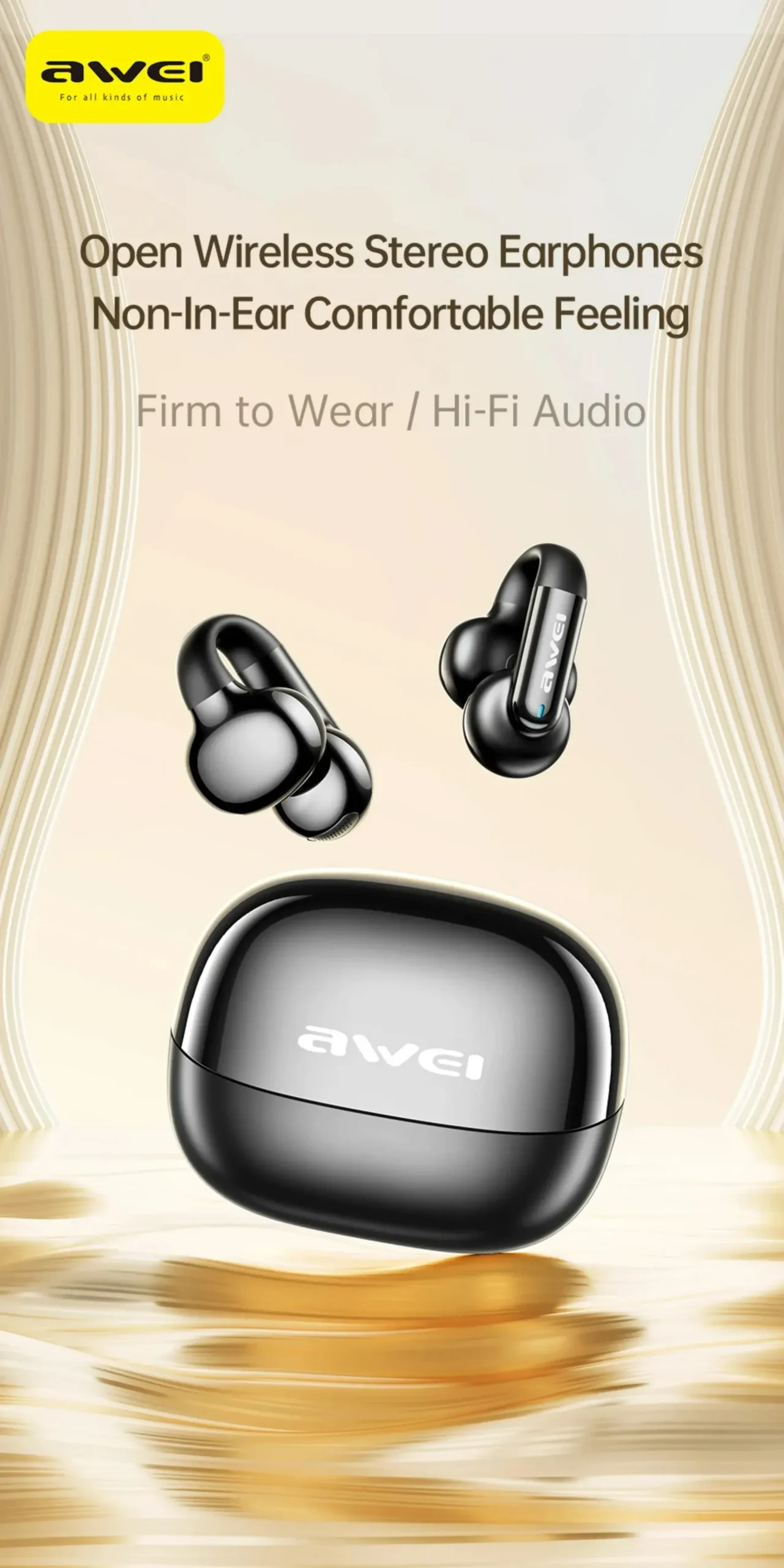 Awei TZ30 Ear Clip Earphones design features