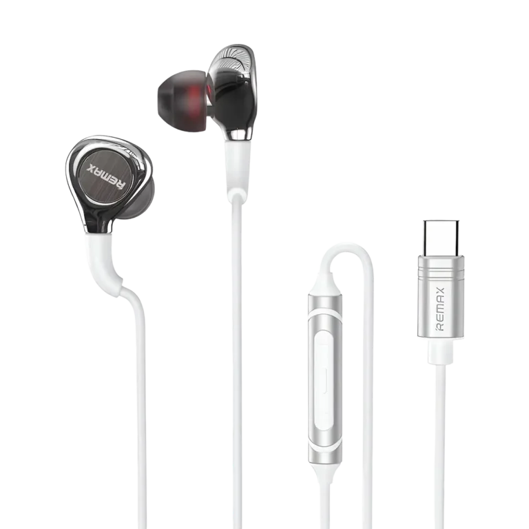 Remax Type-C Metal Wired Earphone RM-655a white
