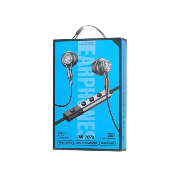 Remax Type-C Wired Earphone RM-707a box
