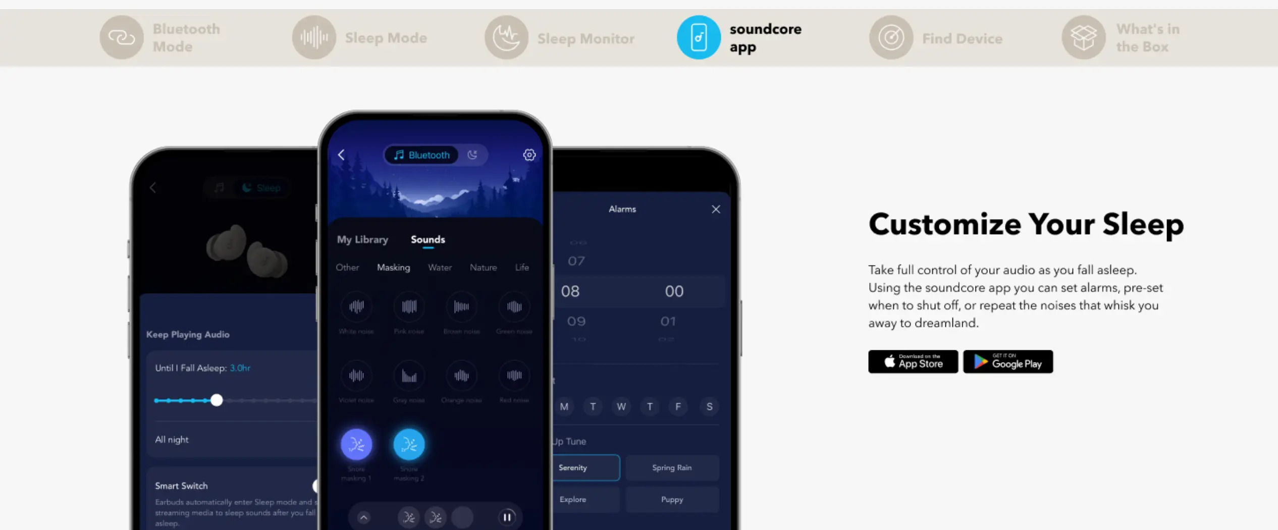 Soundcore Sleep A20 customize your sleep