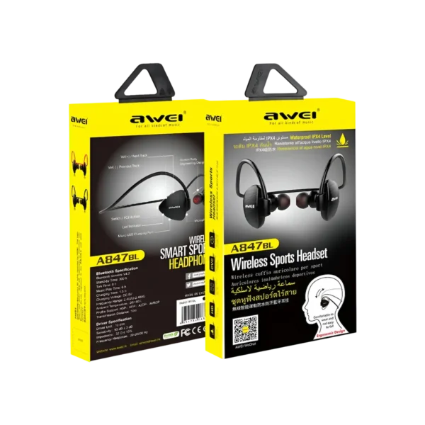 Awei A847BL Bluetooth Wireless Sports Earphones box