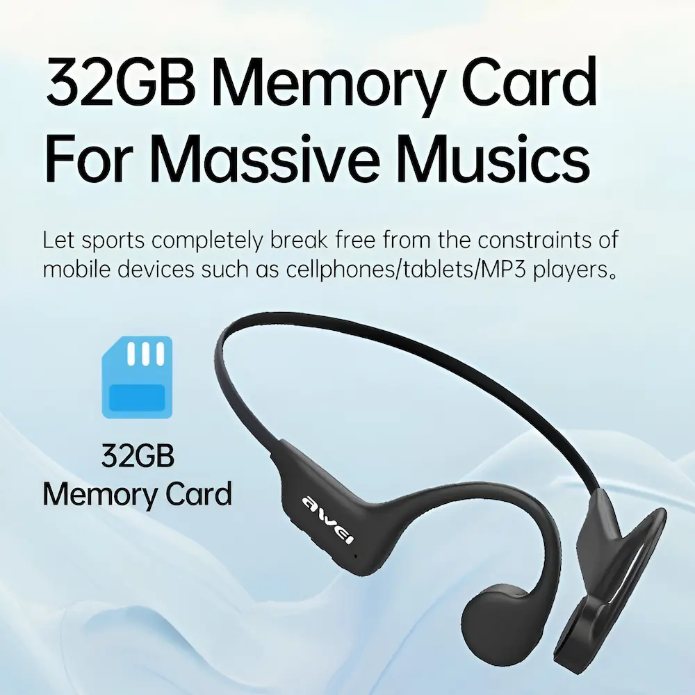 Awei A899BL IPX8 Swimming Earphone with 32 gb of memory