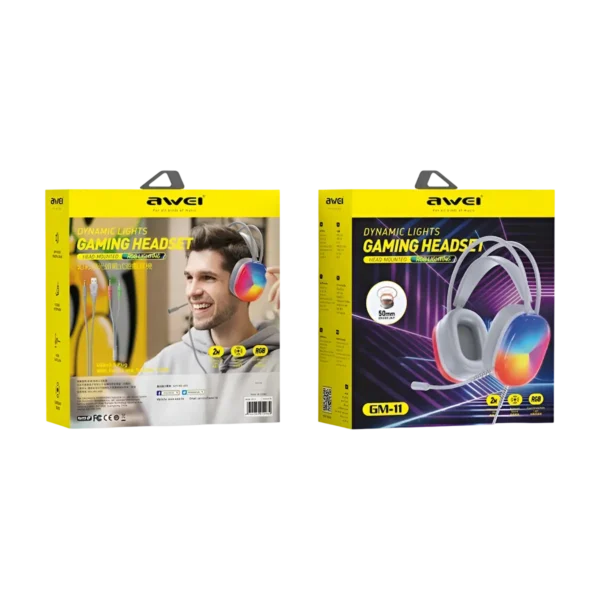 Awei GM-11 Wired Gaming Headphone With Mic box