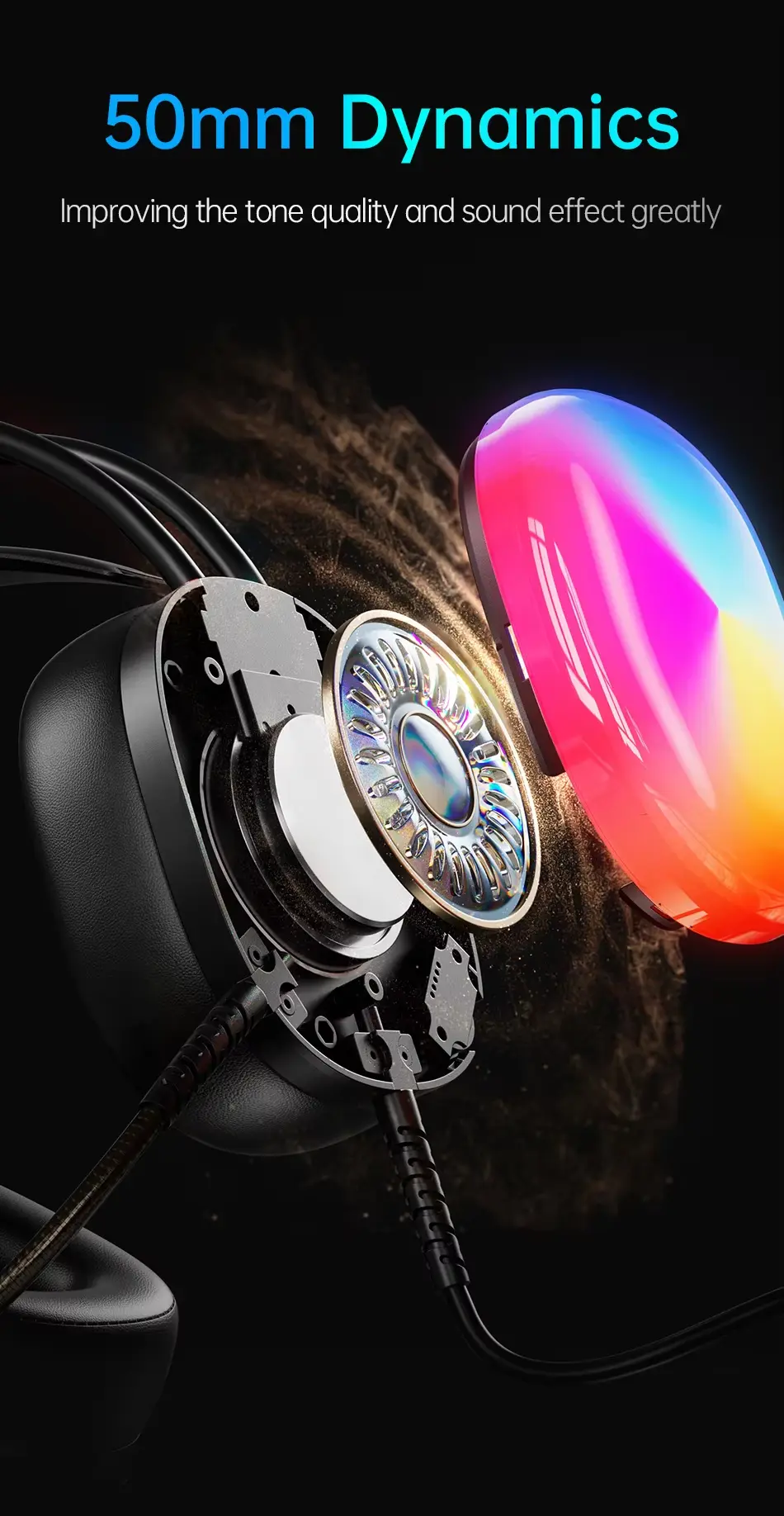 Awei GM-11 Wired Gaming Headset 50mm dynamics driver