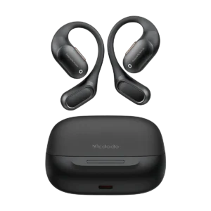 Mcdodo HP-007 Open-Ear TWS Earbuds black outside of case