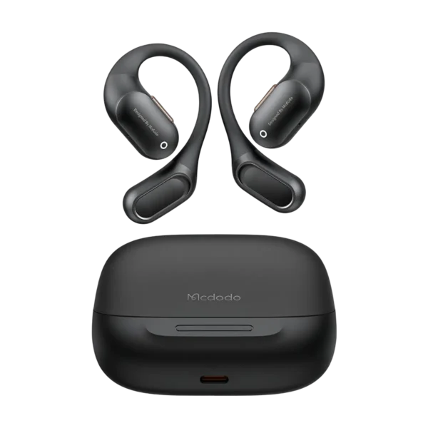 Mcdodo HP-007 Open-Ear TWS Earbuds black outside of case