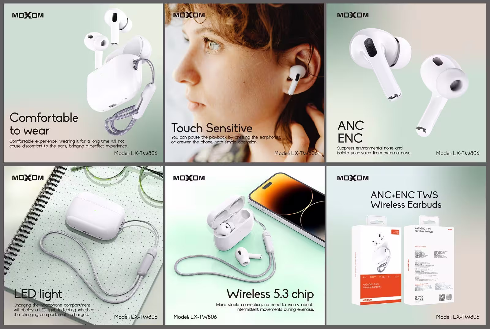 Moxom LX-TW806 ANC AirPods features