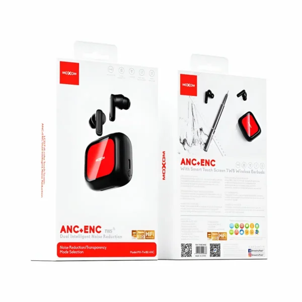Moxom MX-TW80 ANC Touch Screen Earbuds box