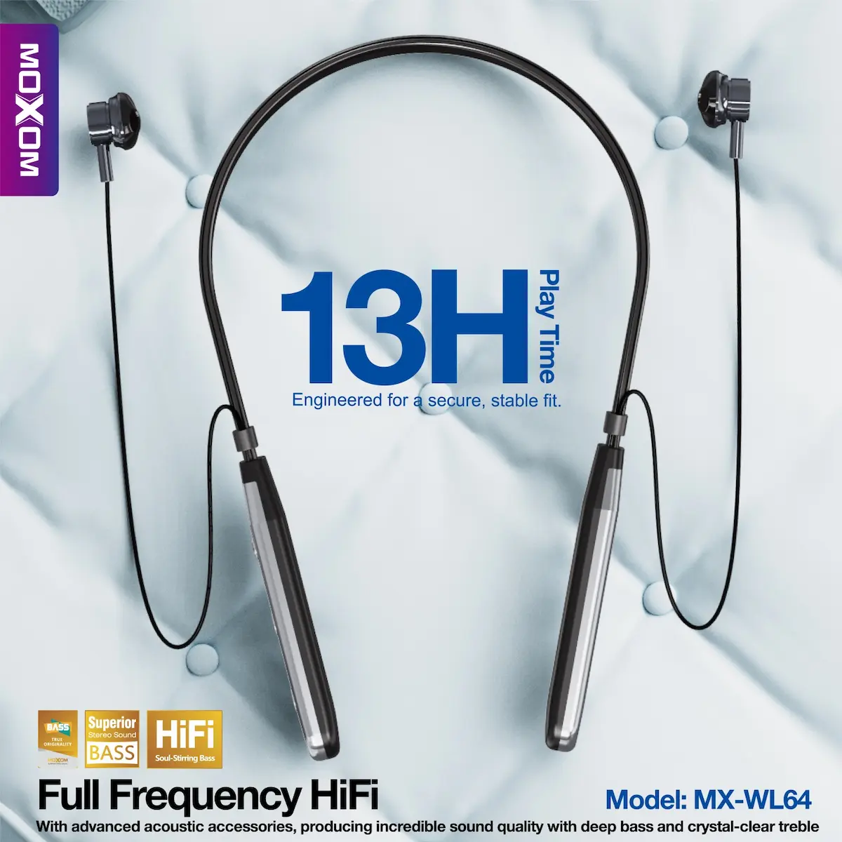 Moxom MX-WL64 Magnetic Wireless Neckband buy in Malaysia