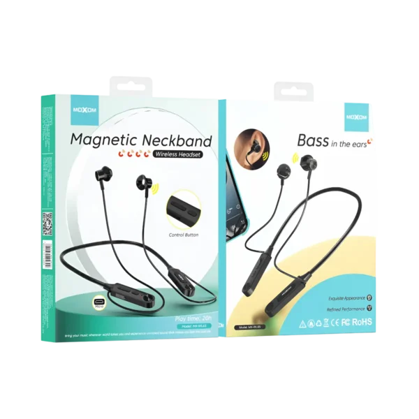 Moxom MX-WL65 Magnetic Neckband Earphones box