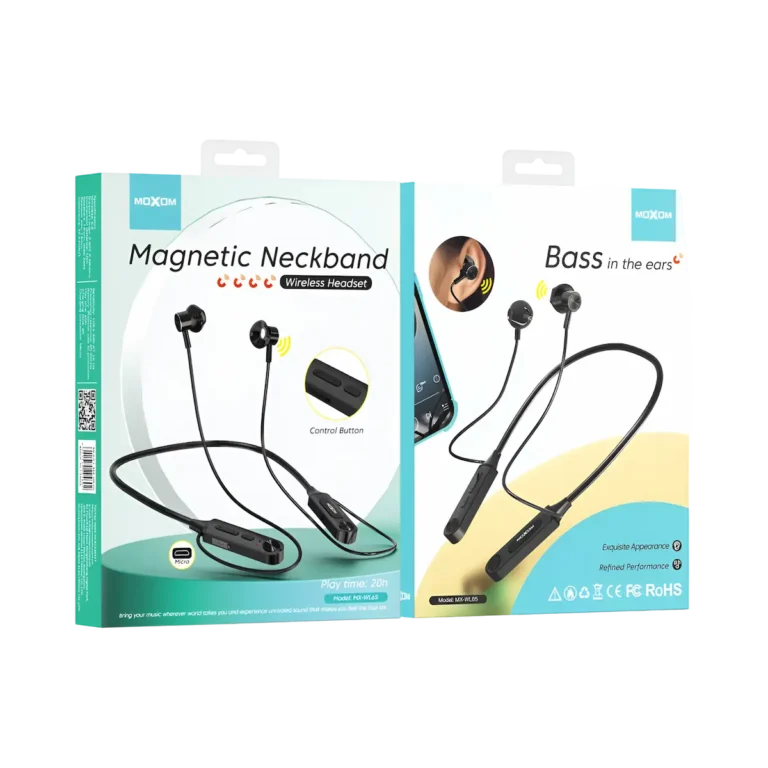 Moxom MX-WL65 Magnetic Neckband Earphones box