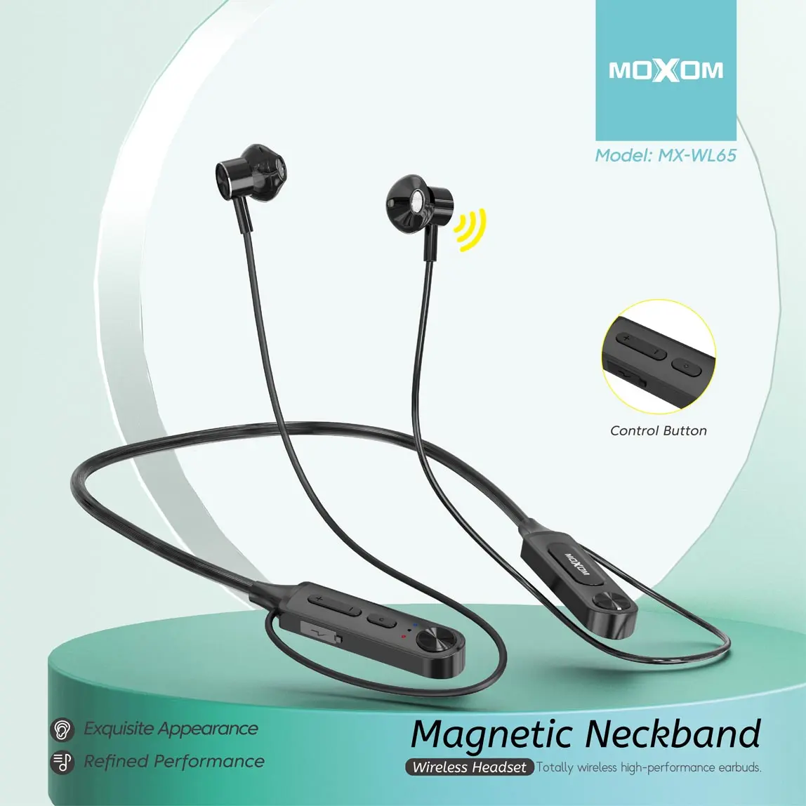 Moxom MX-WL65 Magnetic Neckband features