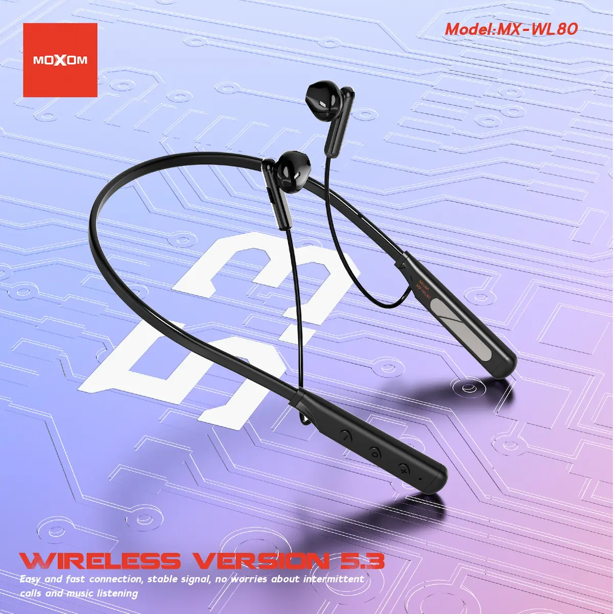 Moxom MX-WL80 bluetooth 5-3 Wireless Neckband