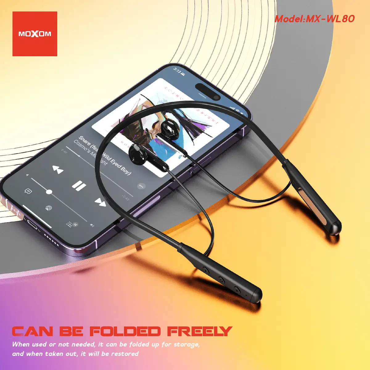 Moxom MX-WL80 foldable Wireless Neckband