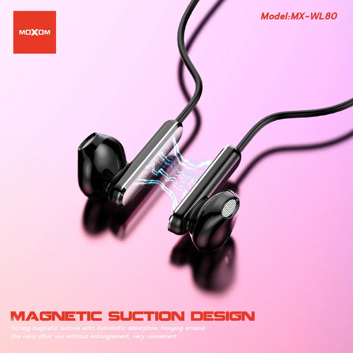 Moxom MX-WL80 magnetic Wireless Neckband