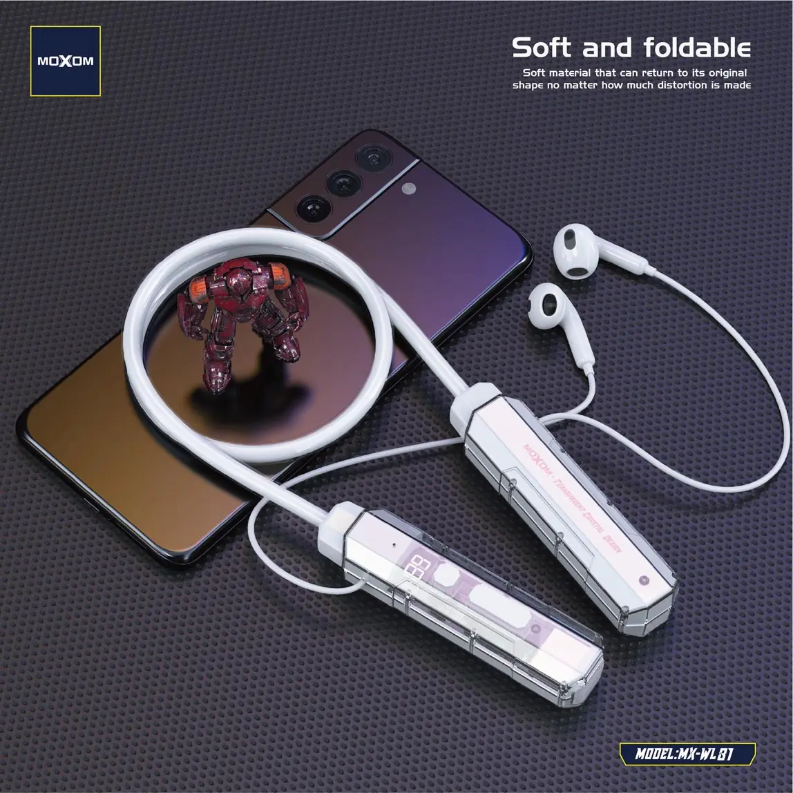 Moxom MX-WL81 Long Endurance Neckband soft and foldable