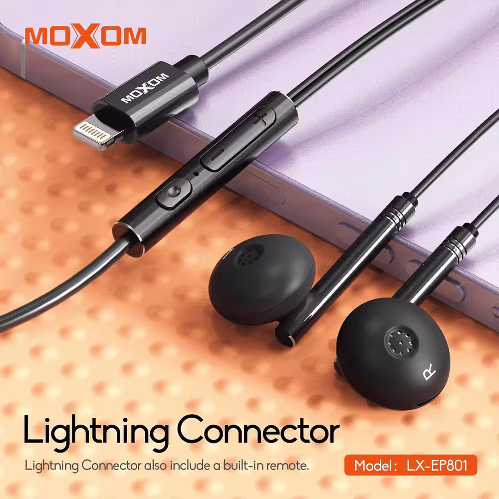 Moxom LX-EP803 iPhone Lightning Connector Earphones in Malaysia