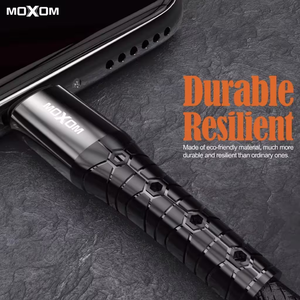 Moxom MX-CB28 2.4A Fast Charging Carbon Fiber durable Data Cable